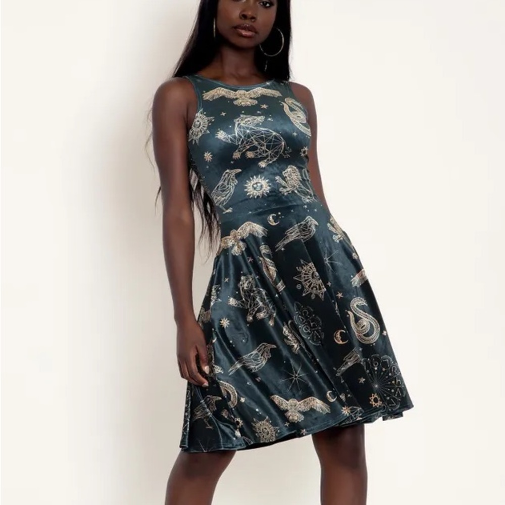 XXL BlackMilk HARRY POTTER “Magic Sky” Velvet MiniDress
